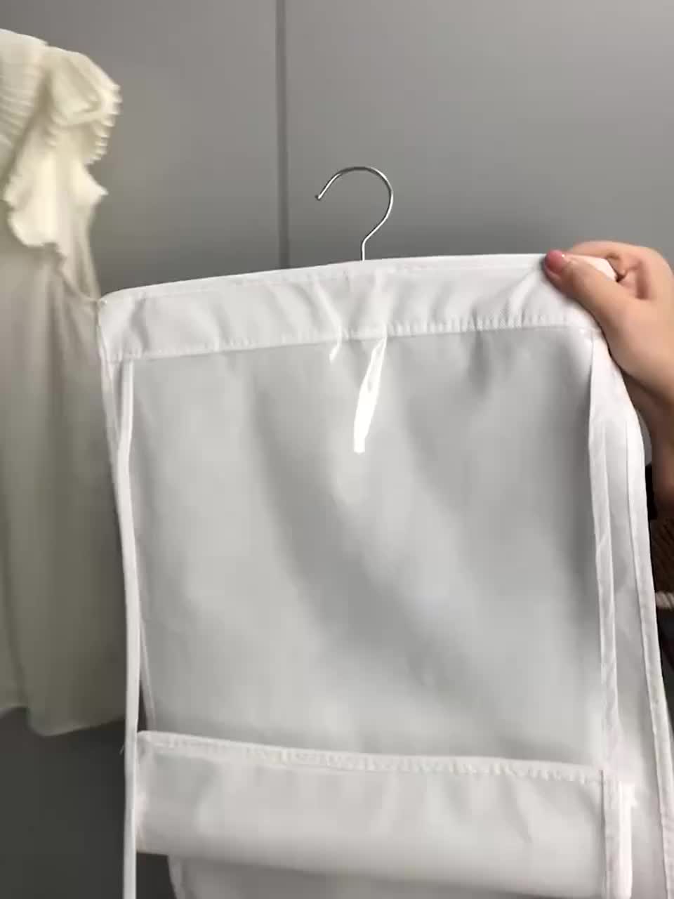 Dejavu Rak Gantung Tas 6/8 Sekat Tempat Penyimpanan Mika Gantungan Tas Storage Bag Anti Debu HDK301