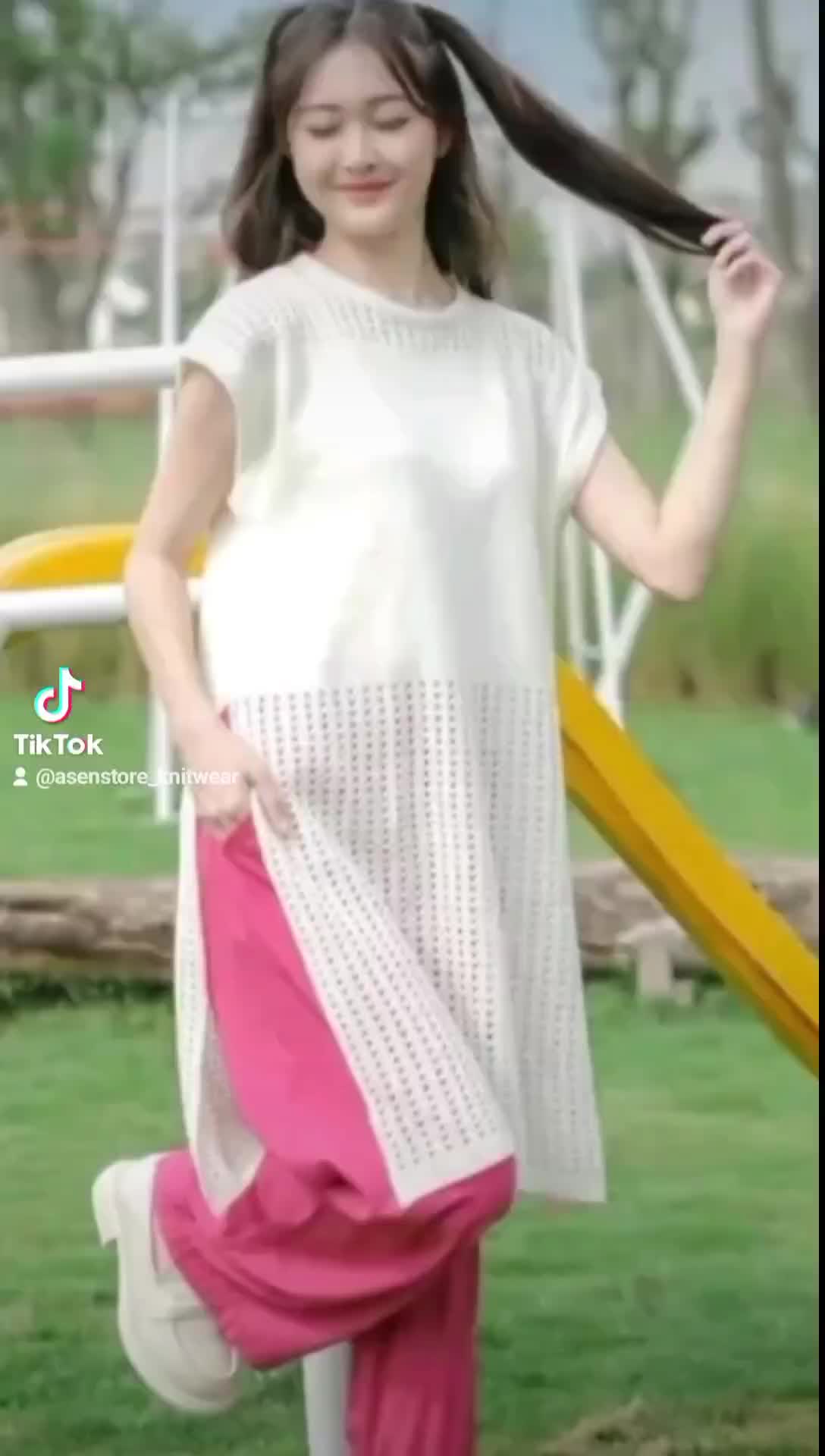 ruby tunik jaring / dress rubby tunik / rompi tunik jaring belahan samping Atasan Panjang