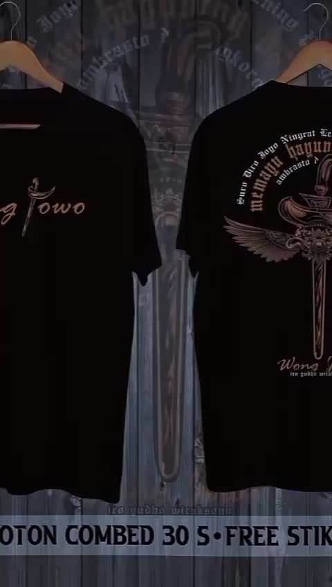KAOS KATUN TEMA JAWA KERIS WONG JOWO KAOS BUDAYA JAWA NETRAL KAOS OBLONG BUAT SANTAI Combed Lembut Distro Polos
