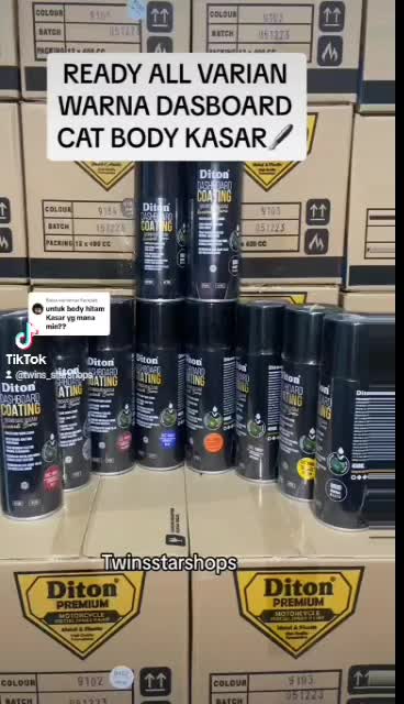 DASHBOARD COATING Diton Original Black Hitam 9800 Pilok Pilox Cat Semprot Diton 400ml