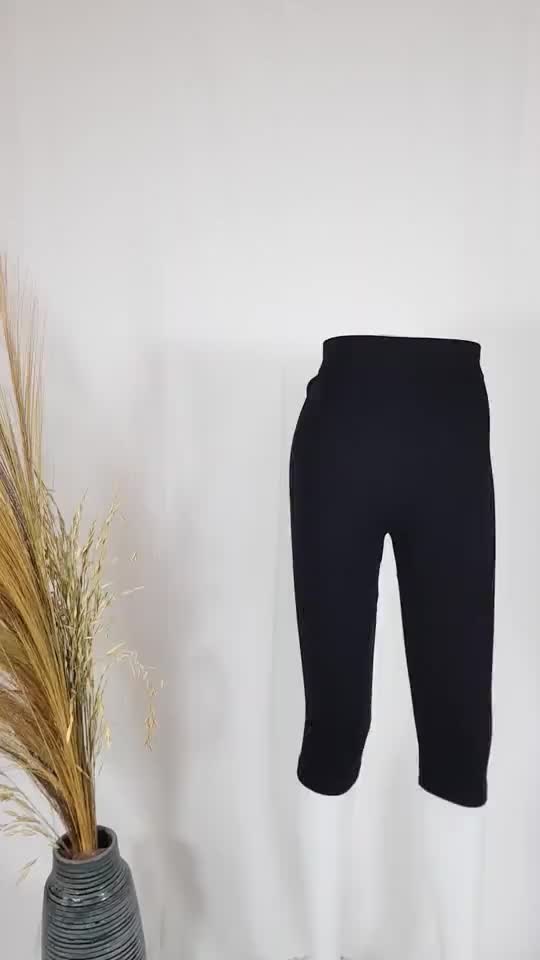 LEGGING ELASTIS 7/8 LEGGING WANITA nyaman spandex celana  panjang Dewasa Hitam
