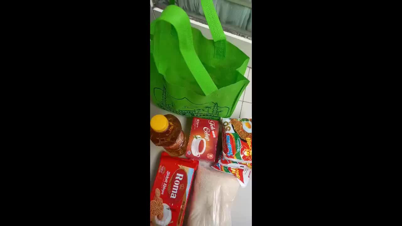 Tas Parcel Lebaran T35x25x8 lipat samping PER 12 PCS ( 1 LUSIN )