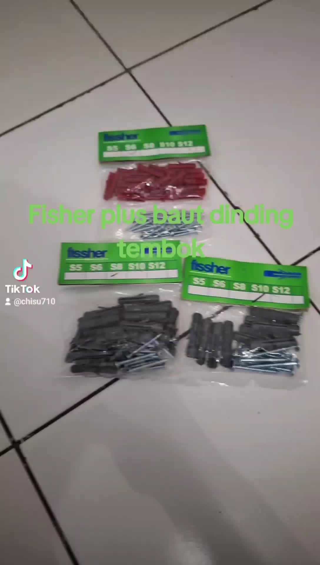 Viser tembok plus sekrup / baut dinding tembok 1 bungkus