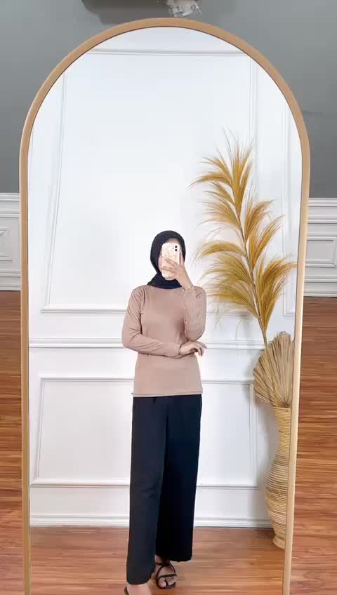Manset Lengan Panjang Baju Wanita Daleman Hijab Bahan Lembut Nyaman