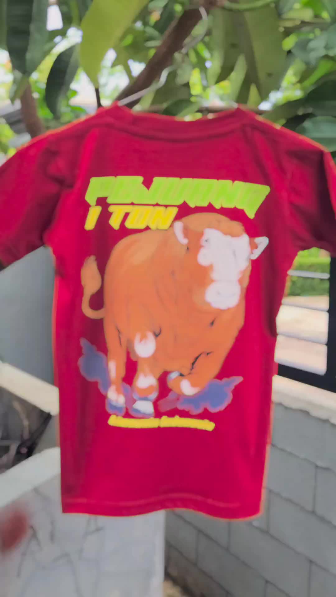 Baju Kaos Anak Umur 1-13 Tahun Sapi Balap Pejuang 1 Ton Lengan Pendek