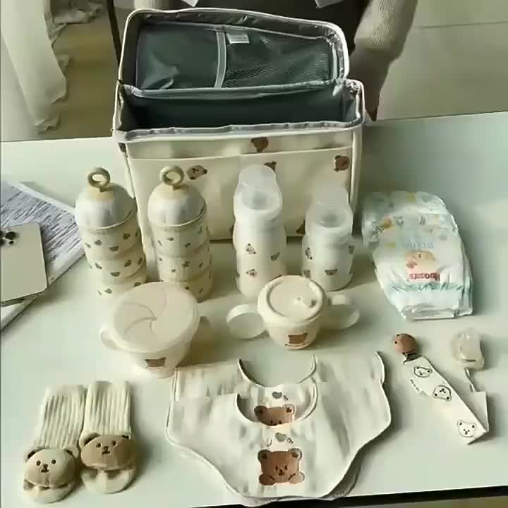 Tas Bayi Multifungsi/Tas Penyimpanan Kereta Dorong/Tas Isolasi Beruang Anak Portabel Bag