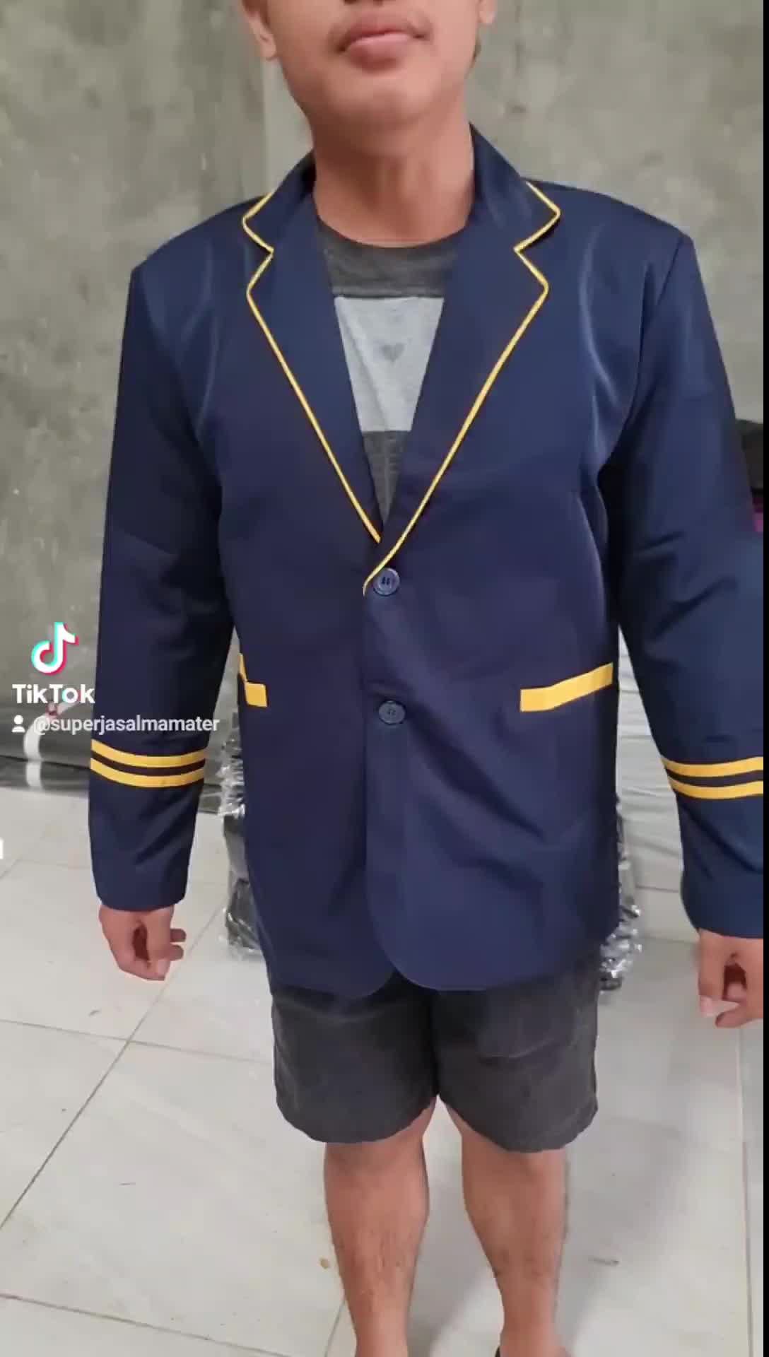 Jas Almamater Ready Stock untuk Sekolah atau Ponpes - Safety, Celana, Katun, Wearpack, Pendek, Coklat, Kerja, Pria, Baju, Hitam