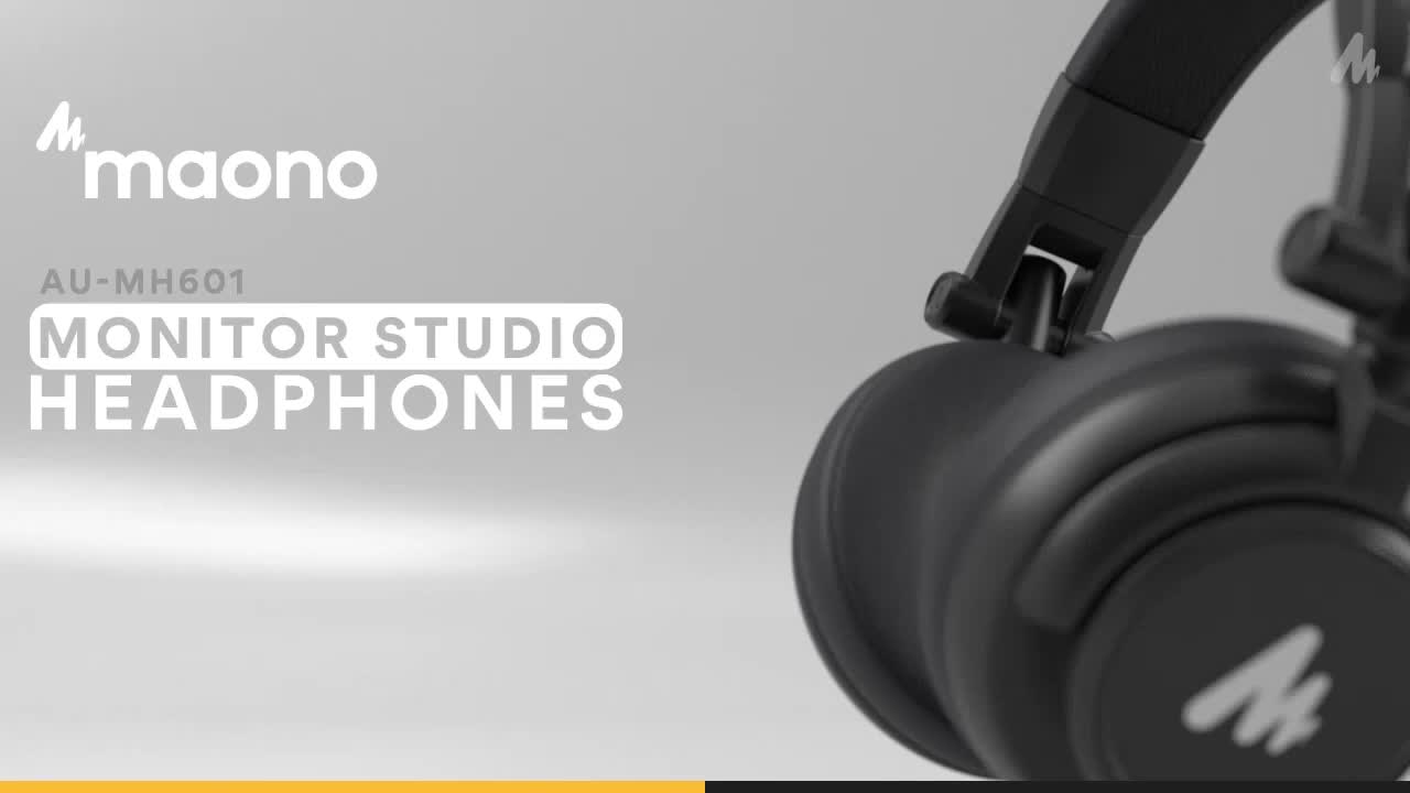MAONO MH601 Profesional Studio Monitor Headset Headphone Over-Ear Stereo 50mm Untuk DJ dan Musik