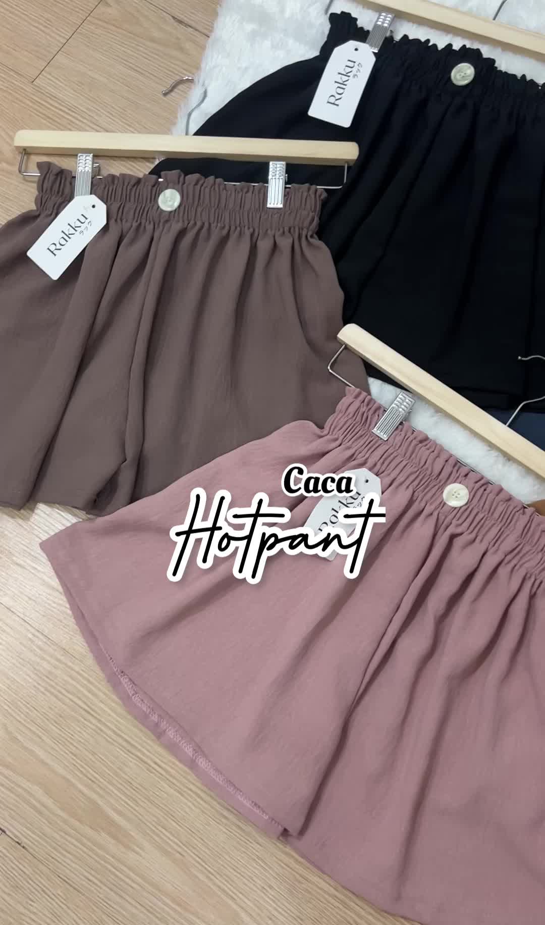 Caca Hot Pant - Short Pants Crinkle Airflow - Hotpant Shorts Celana Pendek Wanita Polos Santai