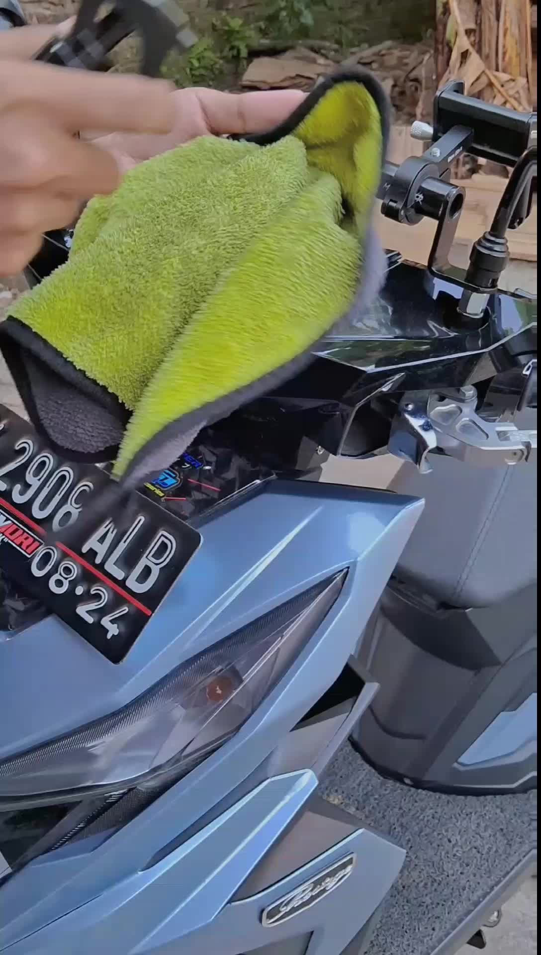 Kain lap microfiber serbaguna 2 sisi premium motor mobil Car MURAH