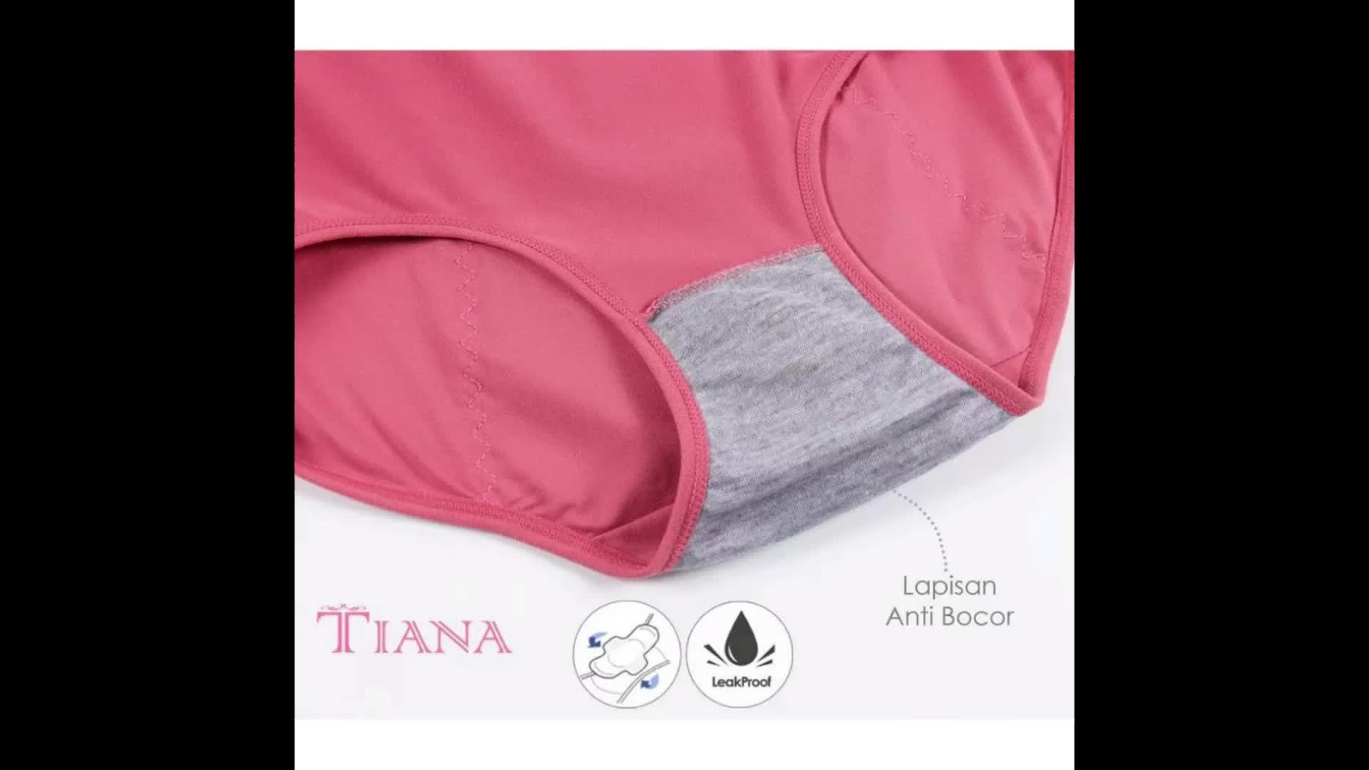 1 LUSIN!! Celana Dalam Menstruasi TIANA CM 903 - CD Mens WANITA - Anti Tembus - Anti Bocor Super Lembut Tebal Nyaman Motif Polos Dewasa