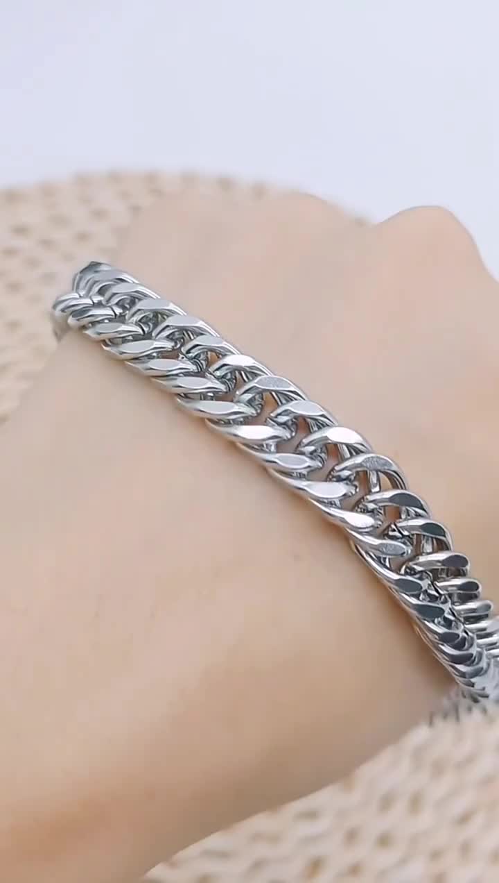 Kalung rantai sisik naga bahan titanium  Perhiasan Permata Wanita Emas Mutiara