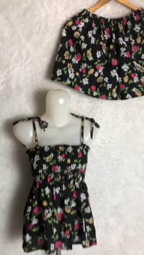 Setelan Tangtop Wanita Dewasa Motif Bunga Baju Celana Pendek Rayon