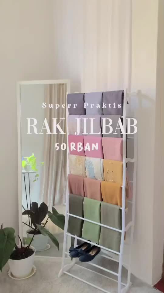 Rak Hijab Rak Kerudung Rak Jilbab Multifungsi/Rak Amazing Rak Sepatu 10 Tingkat Tanpa Cover Ukuran 51 x 24 x 140 cm
