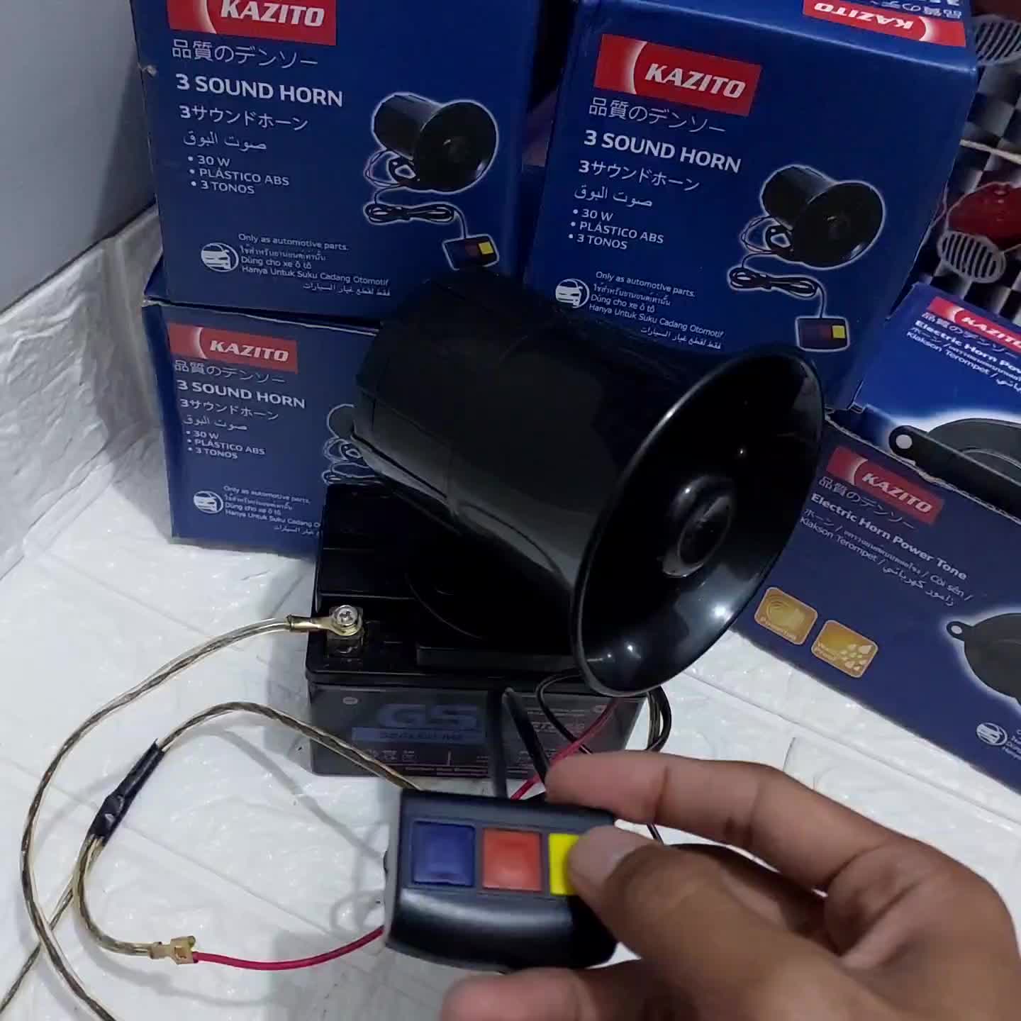 KLAKSON DASENG SIRINE PATWAL TOA 3 SUARA 12 Volt Untuk semua jenis motor dan mobil