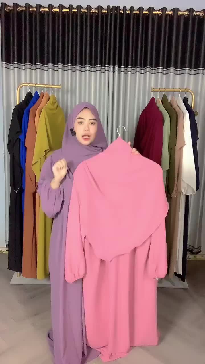 Gamis set hijab Luna syar'i pasmina oval cringkel airflow premium gamis  luna