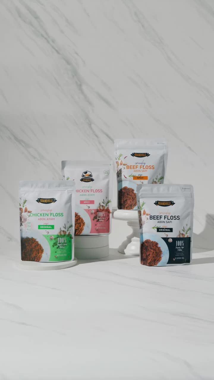 Grandville Abon Chicken Beef Fish Floss Abon Bayi Abon MPASI Baby Floss - READY MANADO