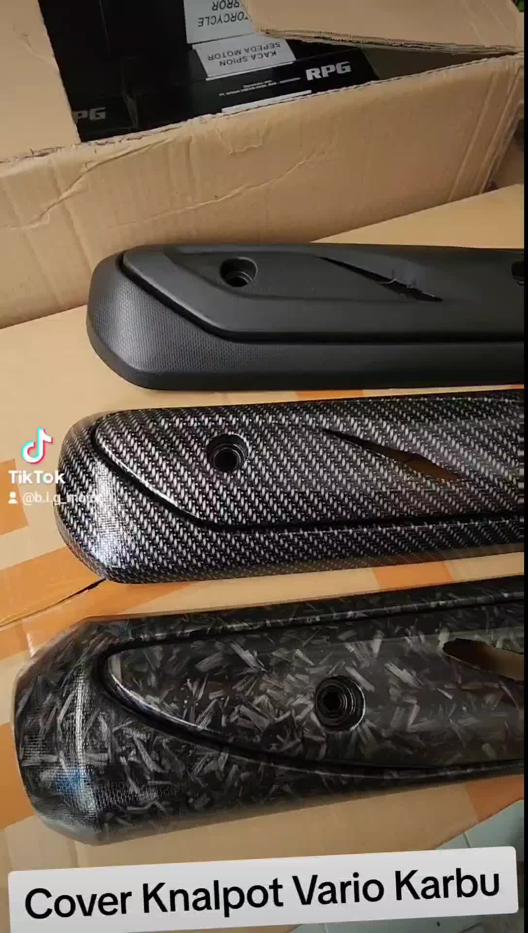 Tutup Knalpot Vario 110 Karbu - Cover Knalpot Vario 110 lama Karbon