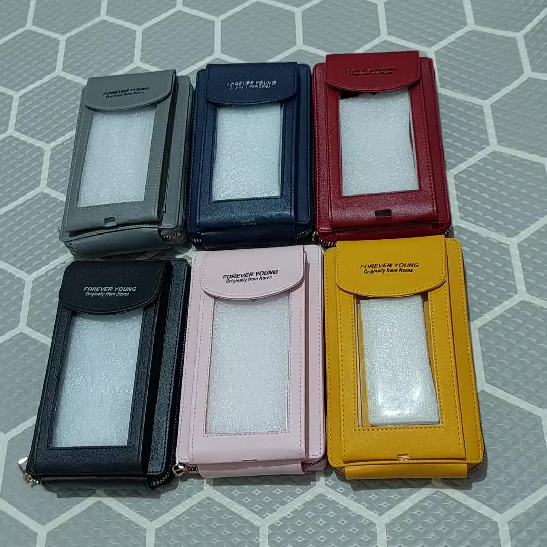 Tas Dompet Hp Selempang Wanita Multifungsi Touchscreen Model Import Korea Aesthetic Premium Kekinian