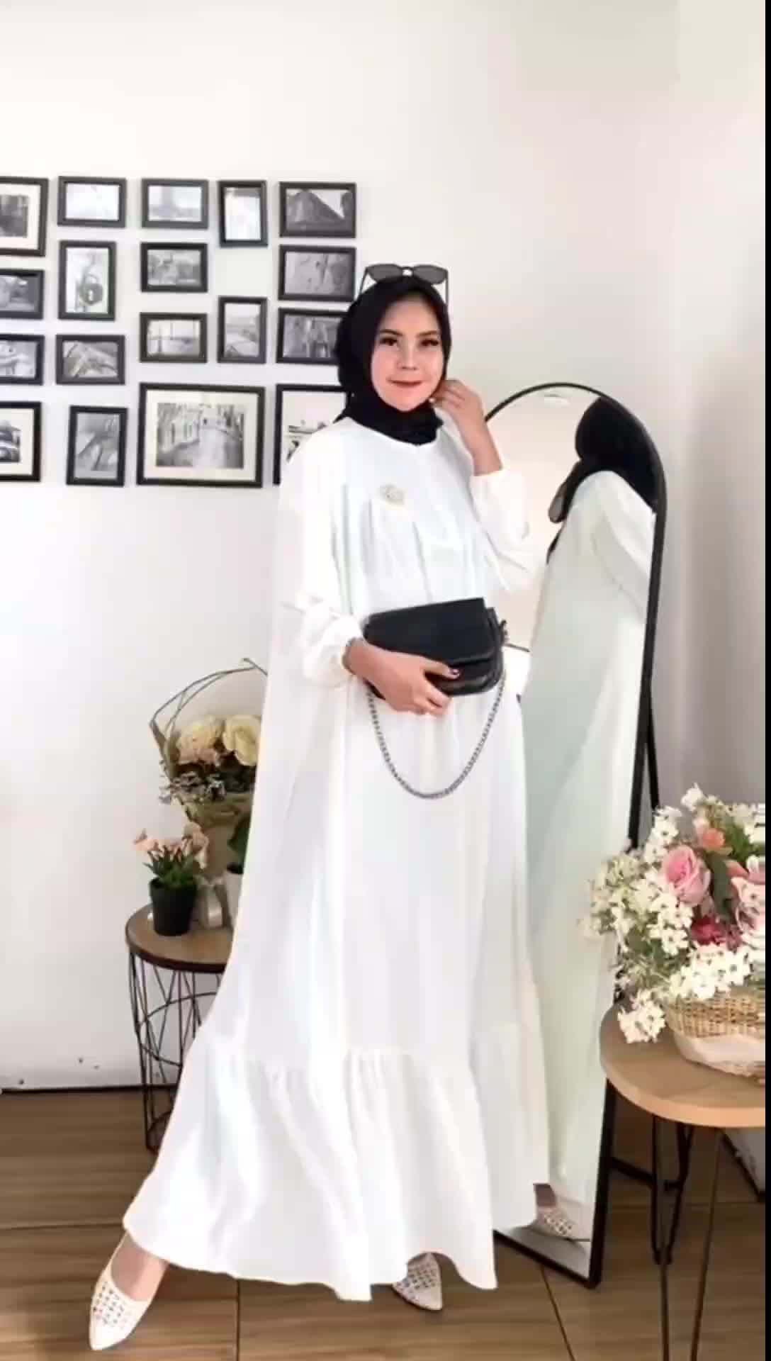 GAMIS CRINKLE JUMBO LD 130 - LD 140 CM Muslim Panjang