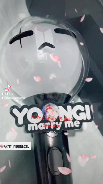 Sticker Suga Agust D,Sticker Lightstick Armybomb, Sticker Lightstick BTS Putih Foto