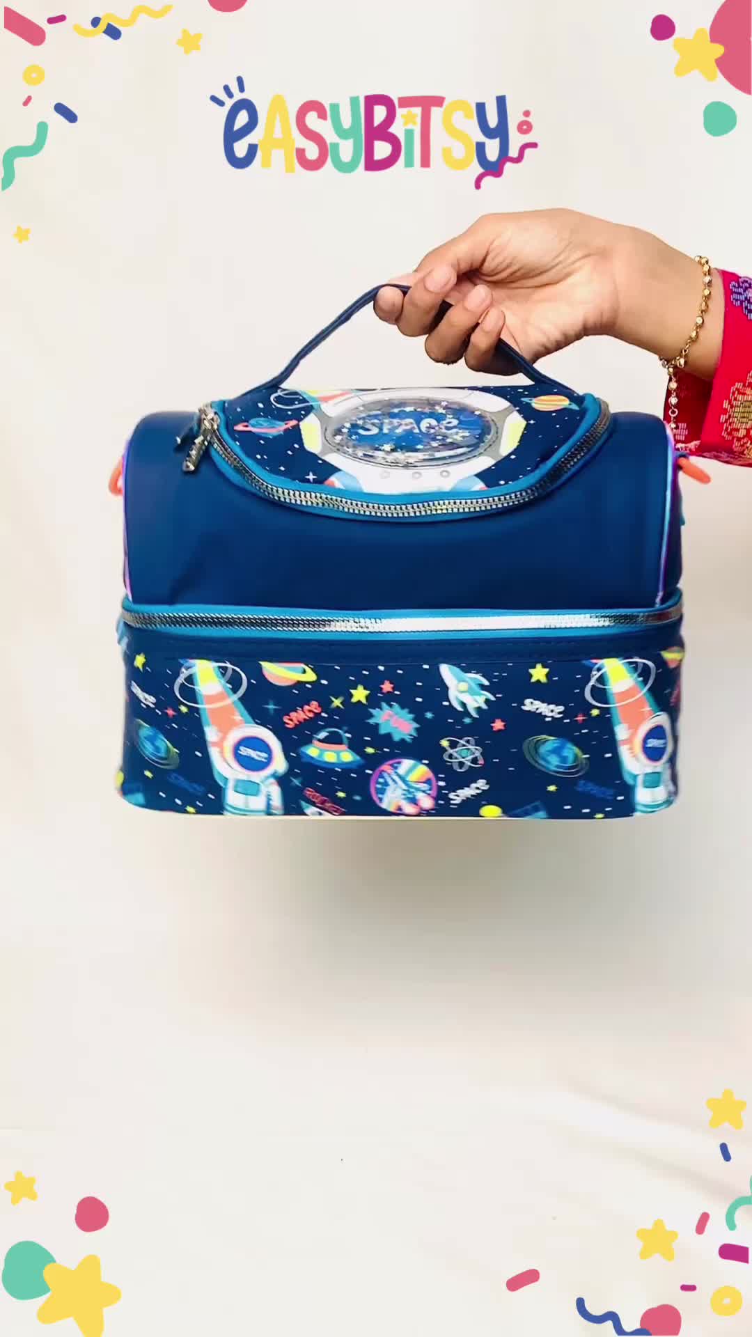 Easybitsy Tas Bekal Lunch Bag Box Tempat Makan Anak Perempuan TK - SD  Mermaid, Unicron Wings, Unicron Rainbow- Petter
