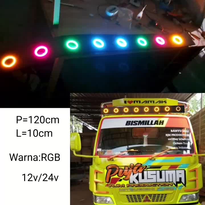 lampu variasi atas kabin atau kaca 10 mode kedip