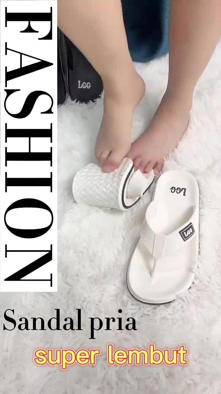 sandal jepit pria sandal pria keren sandal karet pria  anti slip sandal pantai sandal cowok terbaru 2025  kekinian