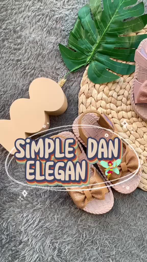 SANDAL ANAK PEREMPUAN MOTIF PITA 2-5 TAHUN /SANDAL PANTAI Kaki