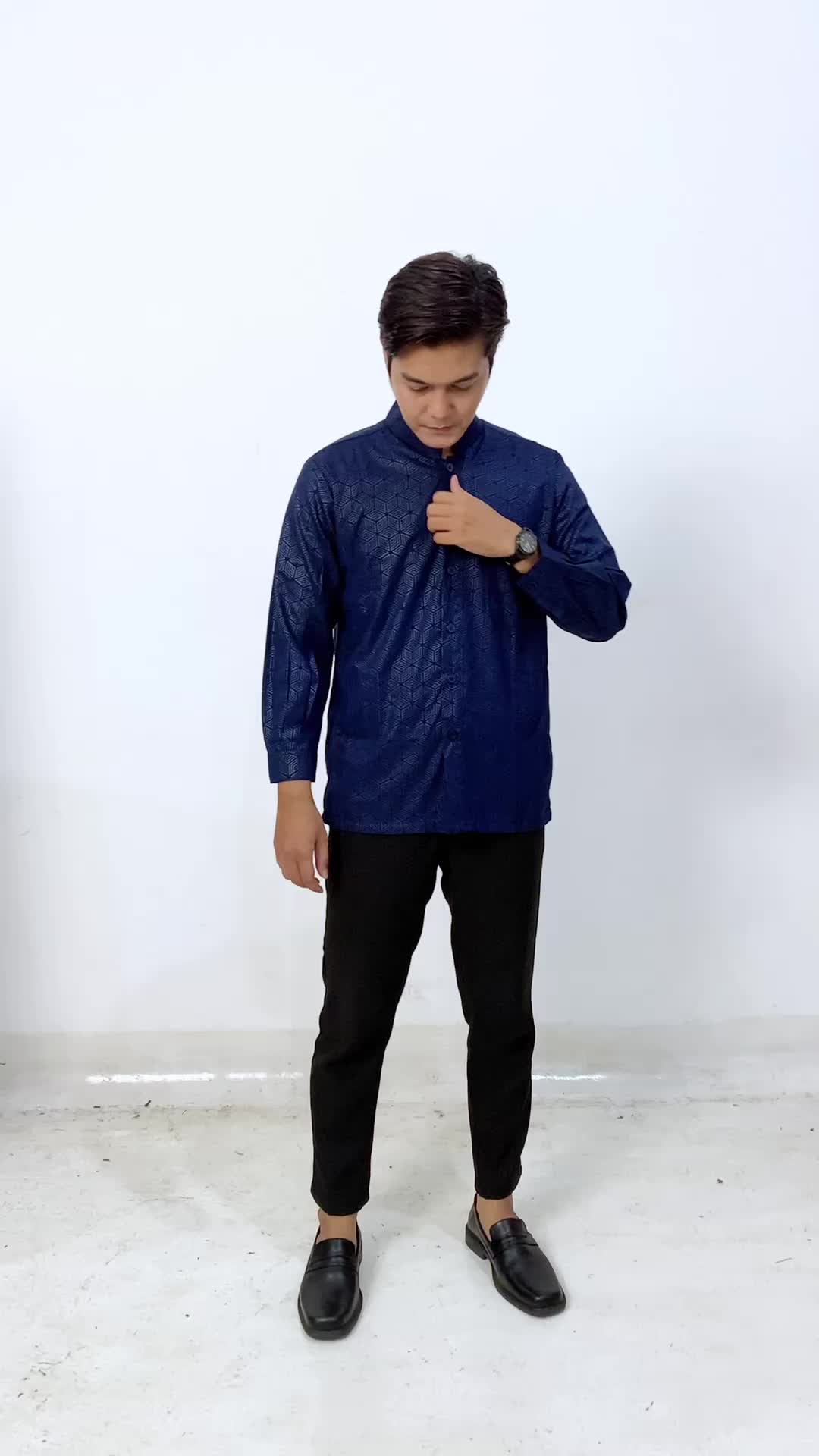 KOKO SULTAN EMBOS KEMKO SULTAN KOKO WANGKI MOTIF SULTAN TERLARIS kancing katun Muslim Baju Pria Dewasa
