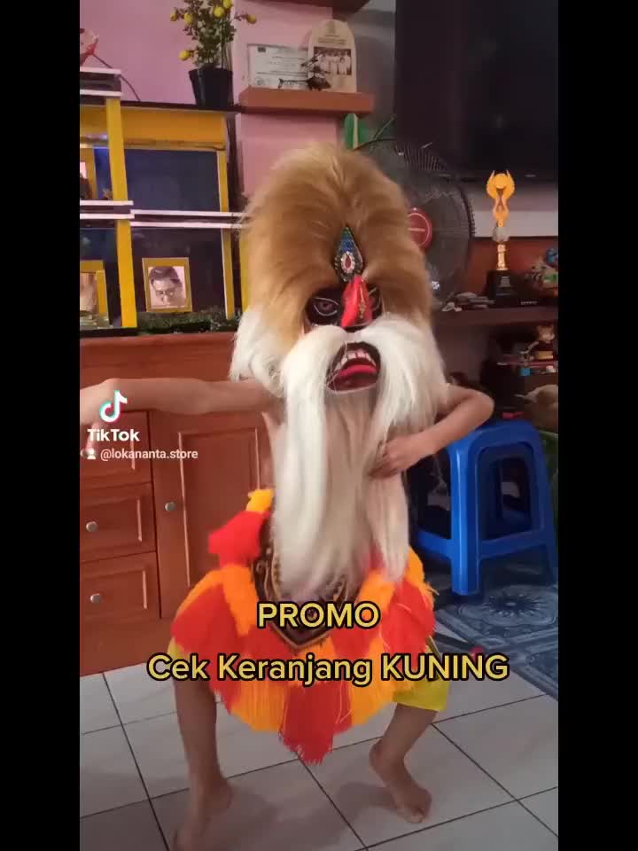 TOPENG BUJANG GANONG TOPENG GANONGAN PONOROGO bulu kertas ganongan Anak