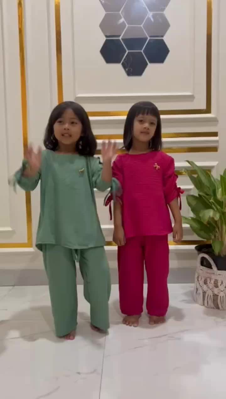 Setelan anak kekinian/Livina Set kids/setelan anak viral/Setelan murah meriah/Lengan Serut/casual/Fashion