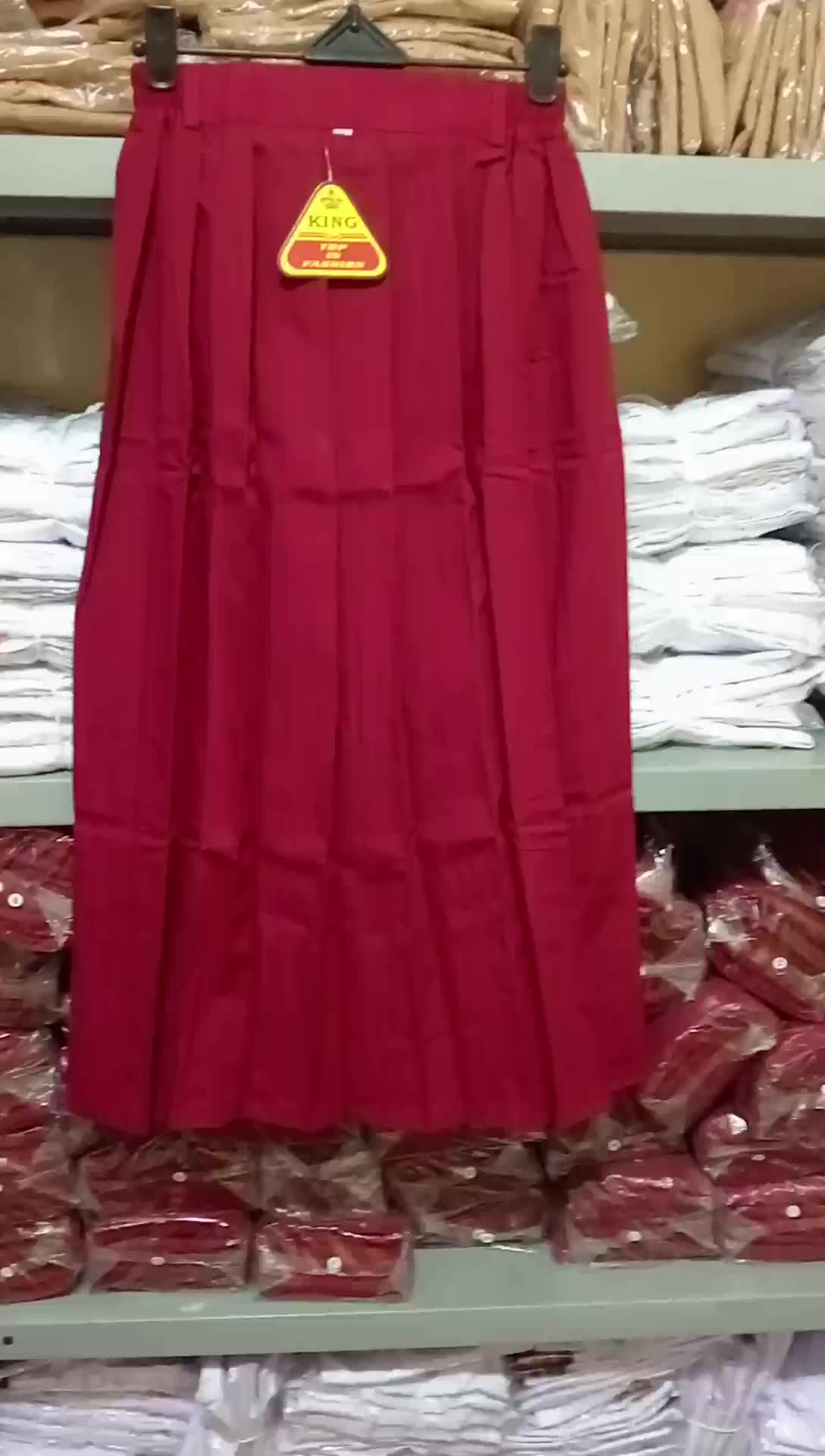 Rok panjang merah seragam sekolah SD usia 6-12 tahun rok seragam sekolah SD fashion anak