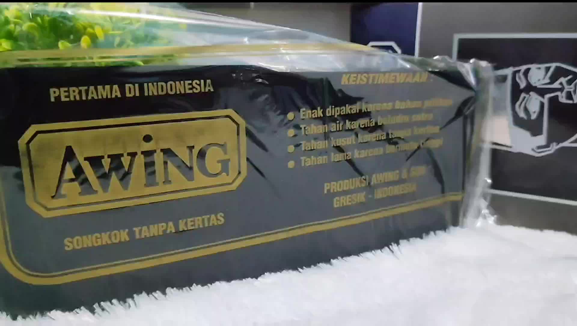 100% Original Awing  Gresik AC ( yang ada lubang nya )Tinggi. 8,9,10,11,12  Peci Hitam Awing, Songkok