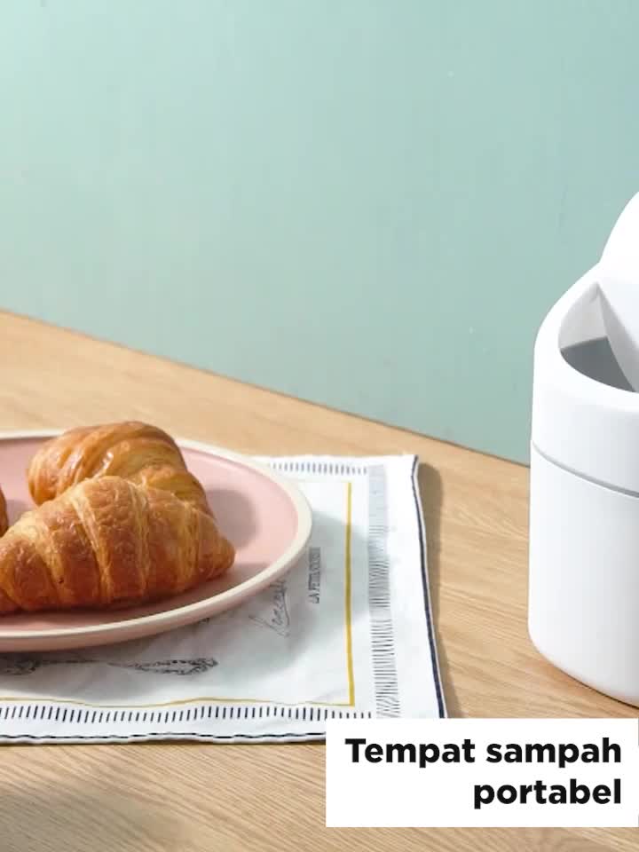 Inaso Tempat Sampah Meja Mini Tong Sampah Kekinian Model Terbaru Modern Pencet Plastik Ruang Tamu Lucu Aesthetic Trash Bin Keranjang Sampah Kecil HSB785