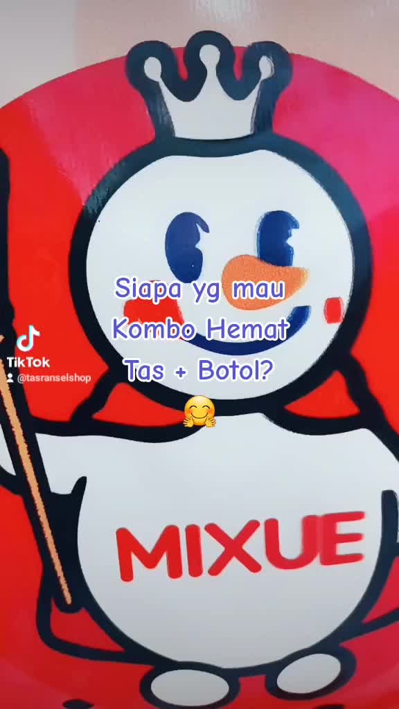 Paket Hemat Tas+Botol Mixue Viral Terbaru Kombo hemat anak sekolah Sd Fashion Tas