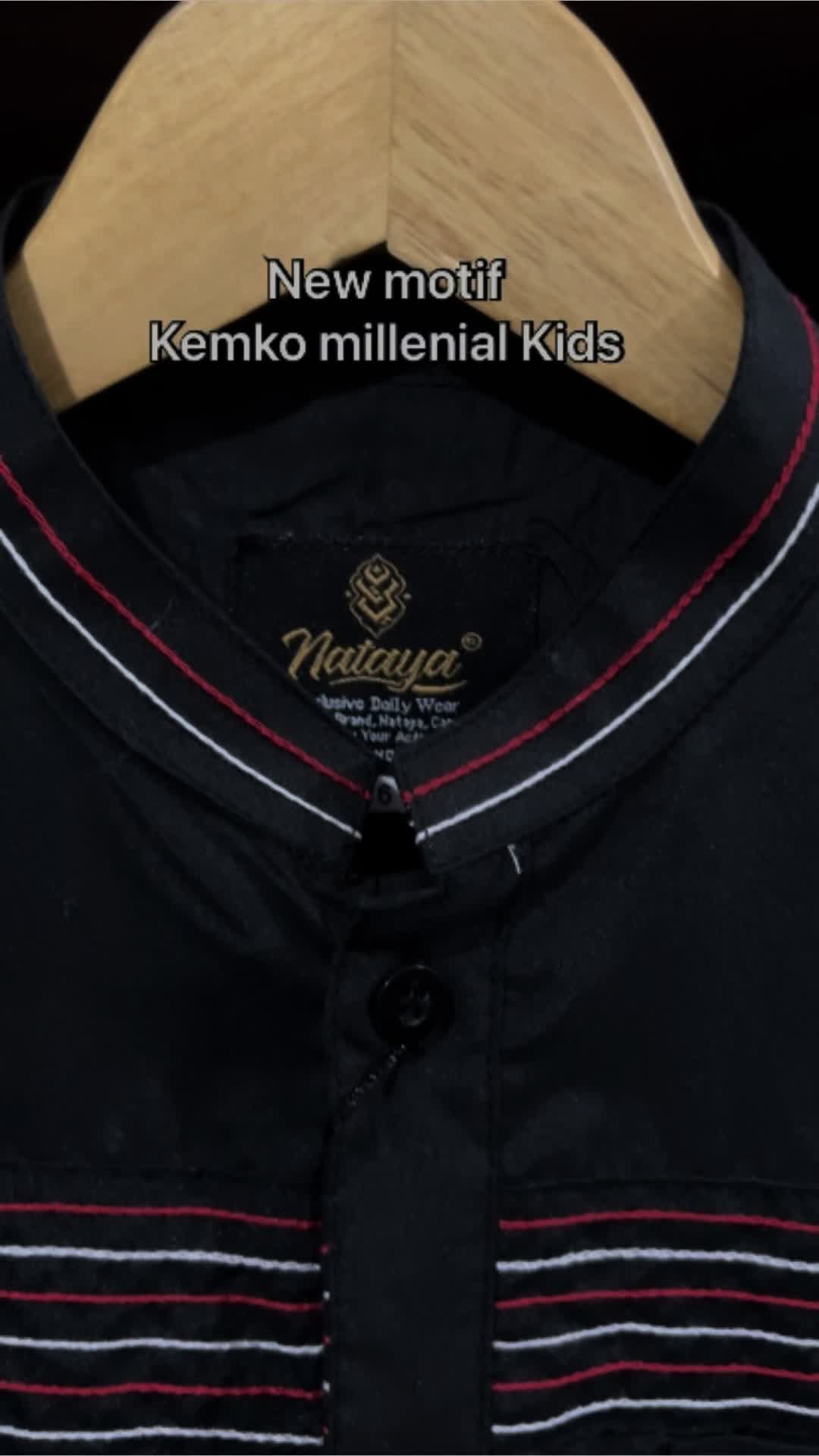 Atasan Anak Laki-Laki Lengan Panjang Untuk Usia 5-14 Tahun Motif Polos Setrip Bordir Emha Warna Hitam Abu Navi Coklat Putih Baju Fashion