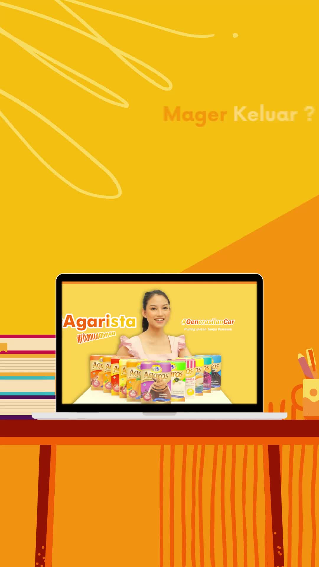 KRISTAL AGAR TEPUNG AGAR-AGAR DENGAN JELLY – ORANGE