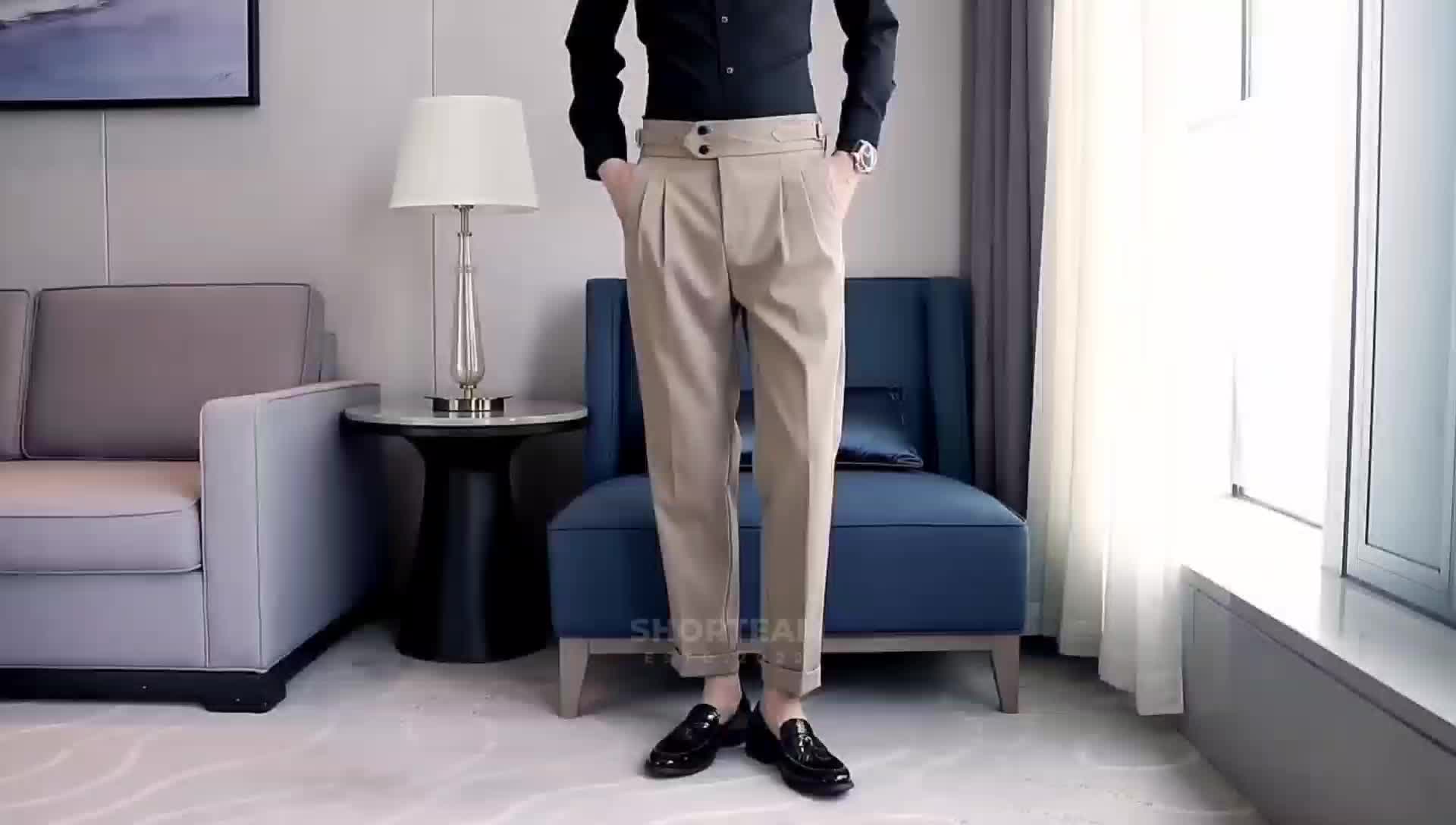 Basic Daily Twill Gurkha - Celana Panjang Pria Model Varian Italian Style TP03 - Celana Formal Kerja Pria Dewasa Polos
