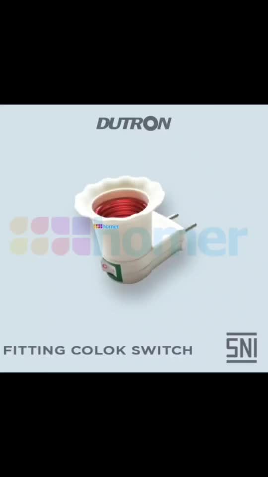 DUTRON Fitting rumah fitting lampu tidur fitting Colok Saklar switch On Off E27