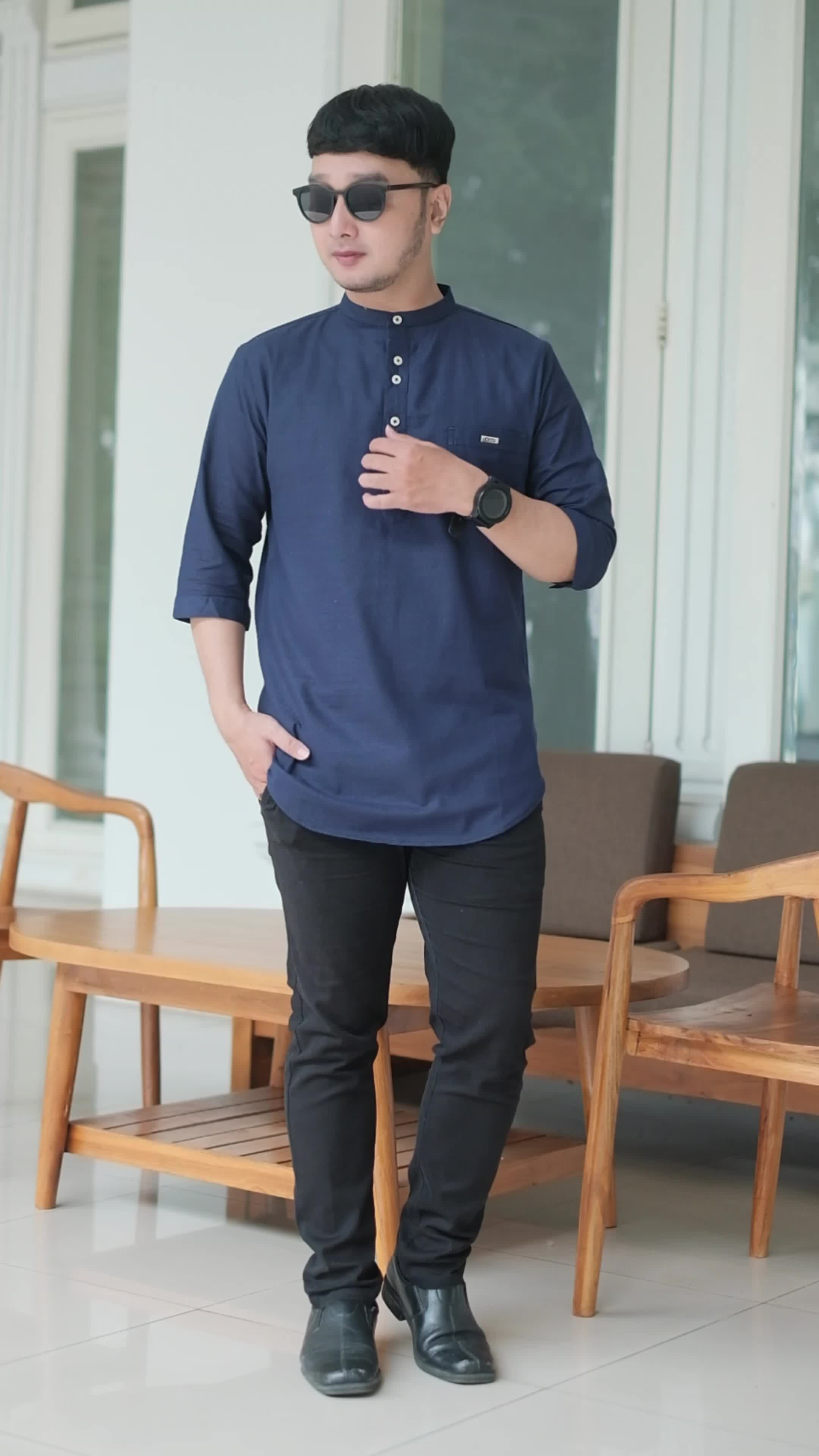 Baju Koko Kurta Lengan 3/4 By Bolter X Stwn Shirt