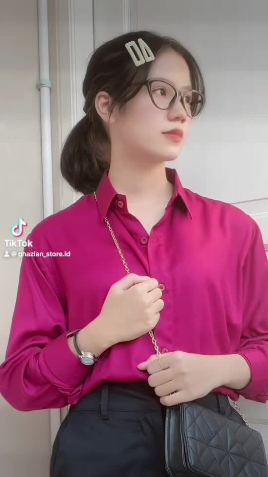 Kemeja rayon wanita kekinian Polos
