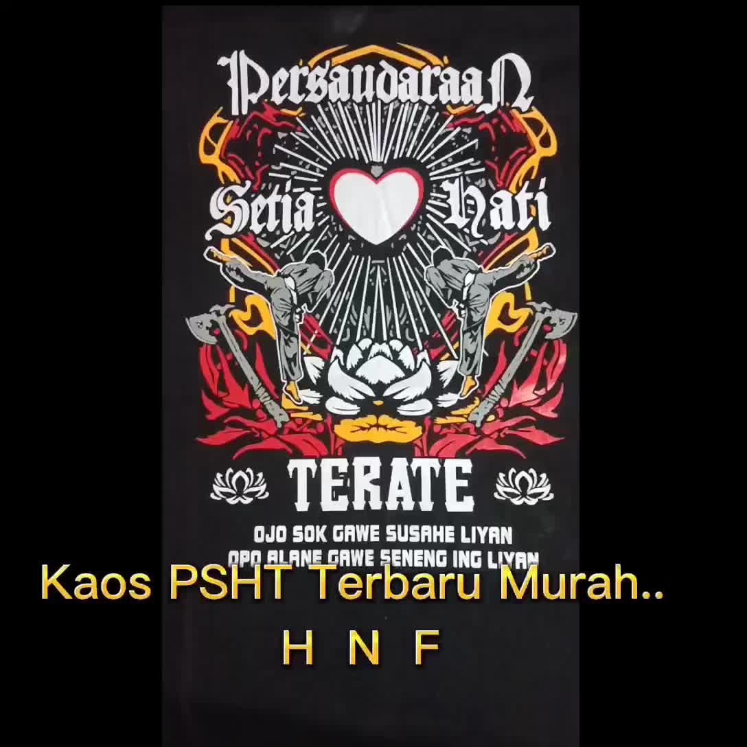 Kaos PSHT SH Terate Keren Terbaru Motif endangan Bahan Katun Carded HNF - Dewasa, Hitam, Tangan, Panjang, Polos, Pria, Oblong, Distro, Baju