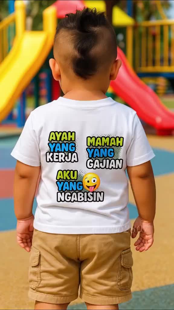 【kualitas tinggi】tongzhuang KAOS ANAK PESONA BOS KECIL AYAH YANG KERJA MAMAH YANG GAJIAN AKU YANG BELANJA DB