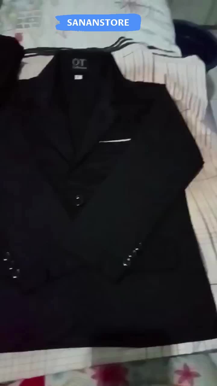 Setelan Jas Anak 3-9 Tahun Celana Panjang Hitam Polos Kid Kids Set Blazer Anak Cowok 2in1 Terbaru Kasual Formal COD fashion