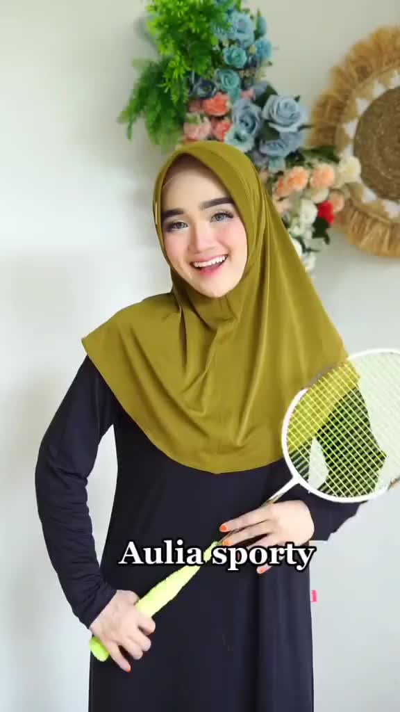 Hijab Bergo Sport Aulia L Jersey Premium Nutup Dada