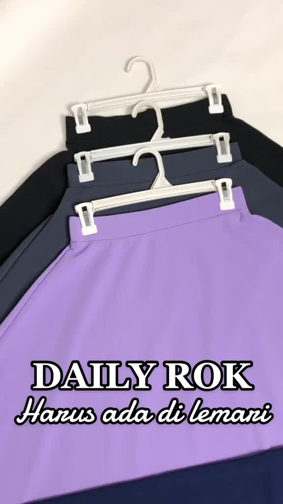 Rok wanita Lebar mode payung - Bahan Waffle Crape