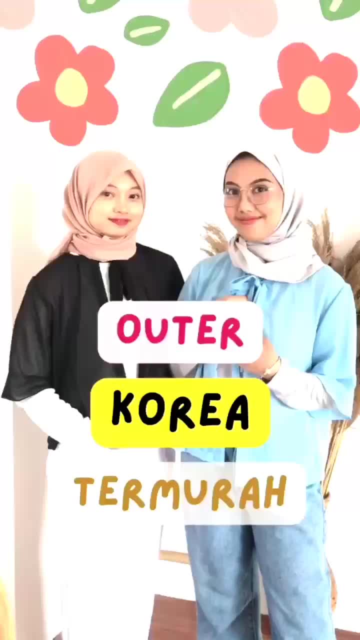 OUTER CAPE KOREAN LOOK Polos kekinian Panjang Unik