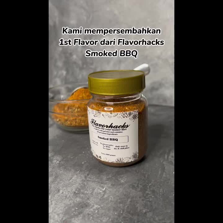 Flavorhacks Smoked BBQ Rub Seasoning Bumbu Diet no Sugar , MSG maupun pengawet . Masakan Rempah