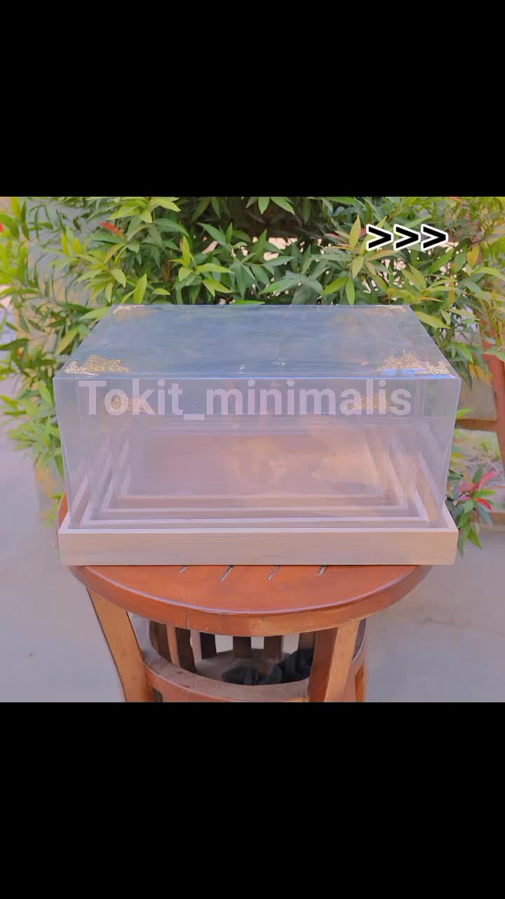 BOX SESERAHAN PERNIKAHAN KAYU JATI BELANDA (ISI 4 BOX) PLUS TUTUP MIKA